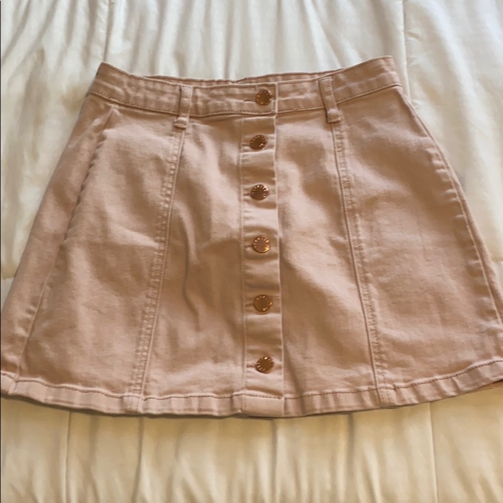 Dusty Rose Jean Skirt